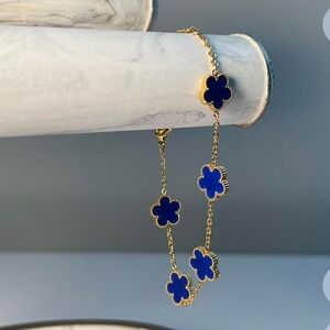 Elegant Gold And Blue Bracelet